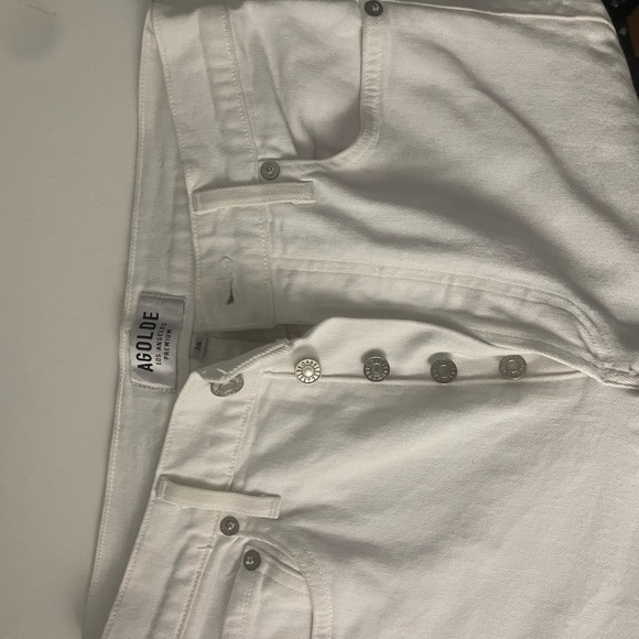 Agolde Nico White High Rise Button Fly Jeans - Picture 2 of 4
